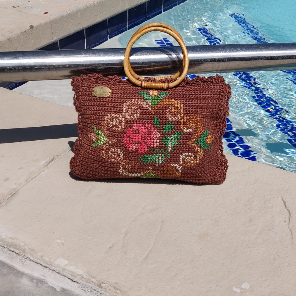 Mini Embroidered %100 Handmade Crochet š§¶Hand Bag - Picture 2 of 13